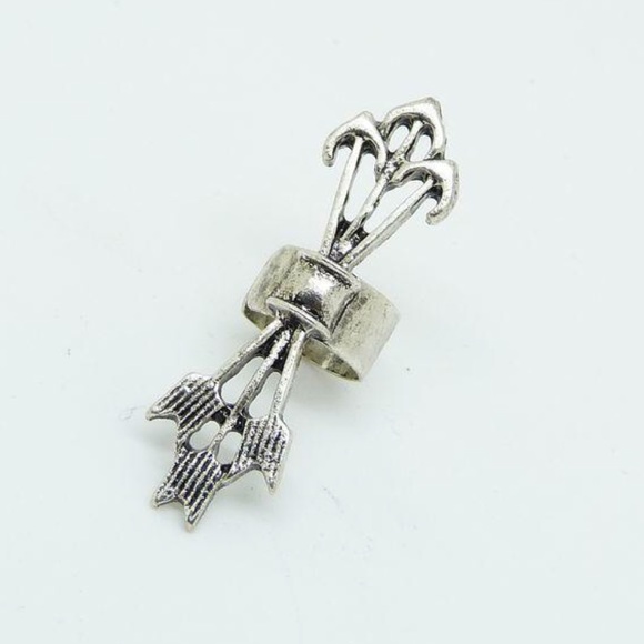 Silver Arrow Ear Cuffs - Picture 2 of 3
